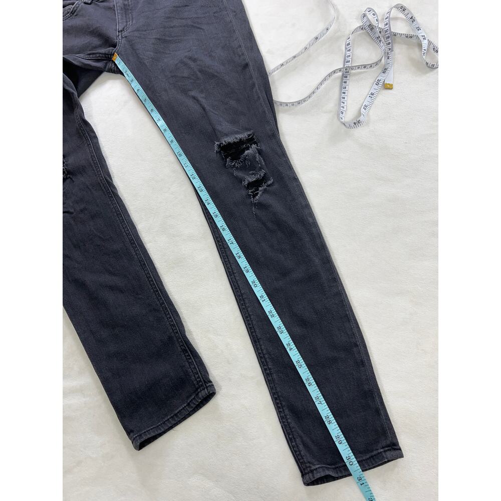 Rag & Bone Skinny Dark Gray Soft Rock Mid Rise Jeans Distressed 30 Y2K - Picture 8 of 8